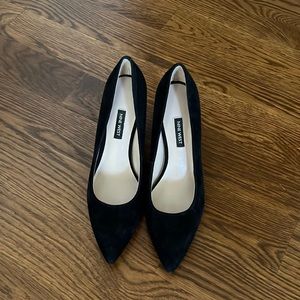 Black Nine West Faux Suede Heels